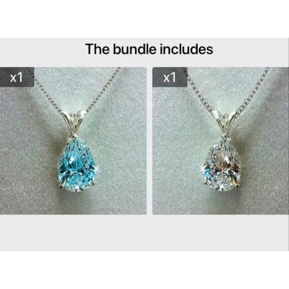 925 Silver Teardrop Shaped Pendant - Picture 4 of 4